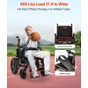 VEVOR Electric Wheelchair for Adults, 265lbs Capacity, Foldable & Lightweight Motorized Wheelchair, 13-Mile Long Travel Range, All-Terrain Powered Chair, Portable for Seniors & Disabled