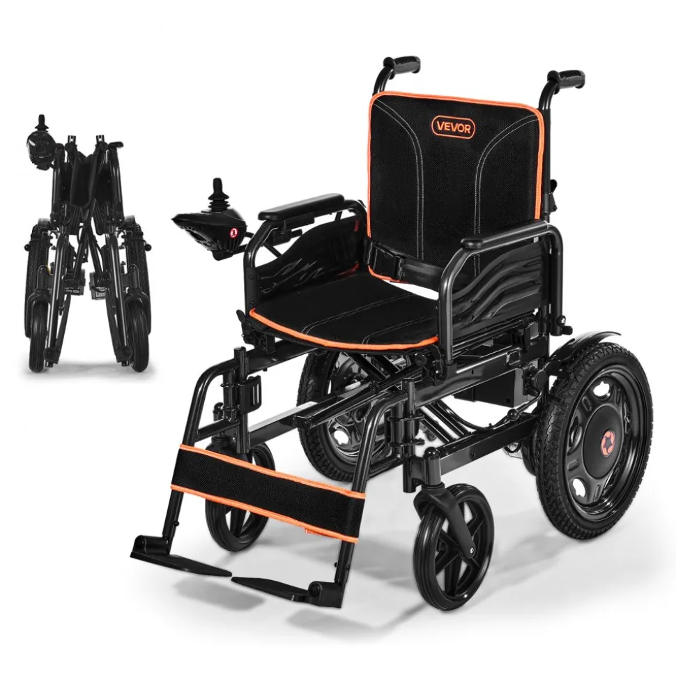 VEVOR Electric Wheelchair for Adults, 265lbs Capacity, Foldable & Lightweight Motorized Wheelchair, 13-Mile Long Travel Range, All-Terrain Powered Chair, Portable for Seniors & Disabled