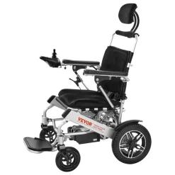 VEVOR Electric Wheelchair for Adults, 300lbs Capacity with Adjustable Backrest, Foldable & Lightweight Motorized Wheelchair, 13-Mile Range, All-Terrain Powered Chair, Portable for Seniors & Disabled