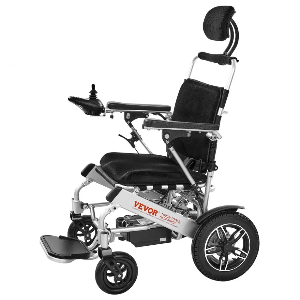 VEVOR Electric Wheelchair for Adults, 300lbs Capacity with Adjustable Backrest, Foldable & Lightweight Motorized Wheelchair, 13-Mile Range, All-Terrain Powered Chair, Portable for Seniors & Disabled
