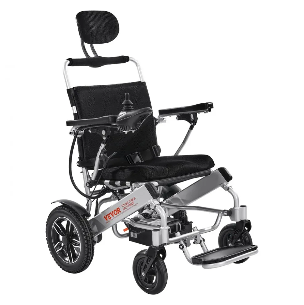 VEVOR Electric Wheelchair for Adults, 300lbs Capacity with Adjustable Backrest, Foldable & Lightweight Motorized Wheelchair, 13-Mile Range, All-Terrain Powered Chair, Portable for Seniors & Disabled