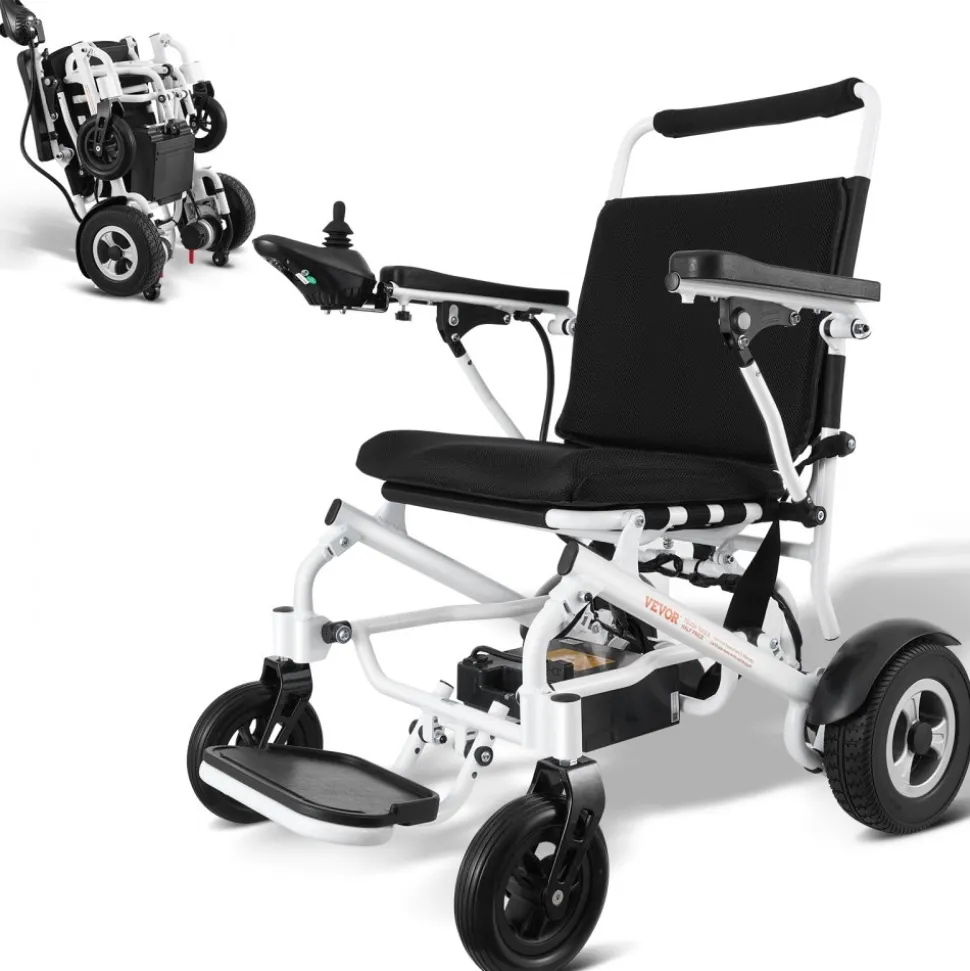 VEVOR Electric Wheelchair for Adults Seniors, 300 lbs Weight Capacity, 20 in Width Lightweight Foldable Motorized Power Wheelchairs, Long Range All Terrain Aluminum Alloy Chair