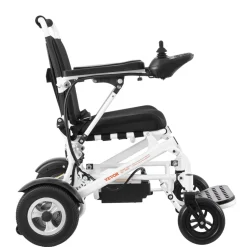 VEVOR Electric Wheelchair for Adults Seniors, 300 lbs Weight Capacity, 17.7 in Width Lightweight Foldable Motorized Power Wheelchairs, UP to 12.5 Miles Range All Terrain Aluminum Alloy Chair