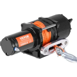 VEVOR Electric Winch, 4000 lb Line Pull Capacity, 12V DC ATV/UTV Winch with Φ3/16 in x 39 ft 7 Strands Steel Cable Roller Fairlead Wireless & Wired Remote Control, IP55 Waterproof for Towing UTV ATV
