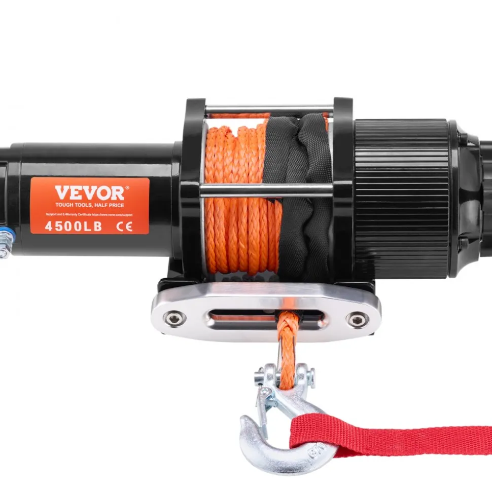VEVOR Electric Winch, 4000 lb Line Pull Capacity, 12V DC ATV/UTV Winch with Φ3/16 in x 39 ft 7 Strands Steel Cable Roller Fairlead Wireless & Wired Remote Control, IP55 Waterproof for Towing UTV ATV