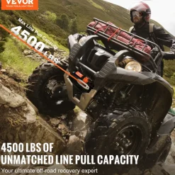 VEVOR Electric Winch, 4000 lb Line Pull Capacity, 12V DC ATV/UTV Winch with Φ3/16 in x 39 ft 7 Strands Steel Cable Roller Fairlead Wireless & Wired Remote Control, IP55 Waterproof for Towing UTV ATV