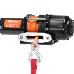 VEVOR Electric Winch, 4000 lb Line Pull Capacity, 12V DC ATV/UTV Winch with Φ3/16 in x 39 ft 7 Strands Steel Cable Roller Fairlead Wireless & Wired Remote Control, IP55 Waterproof for Towing UTV ATV