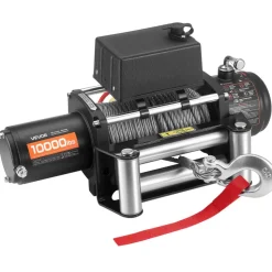VEVOR Electric Winch, 10000 lbs Load Capacity, 12V DC Truck Winch with Φ21/64 in x 65 ft Steel Rope, Wireless & Wired Remote Control, IP55 Waterproof for Towing SUV Jeep Trailer Boat Off-Road Vehicle