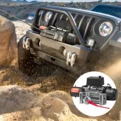 VEVOR Electric Winch, 13,500 lb, 12V DC Truck Winch with Φ3/8 in x 80 ft Steel Cable Roller Fairlead Wireless & Wired Remote Control, IP55 Waterproof for Towing Off-Road SUV Jeep Truck Trailer Boat