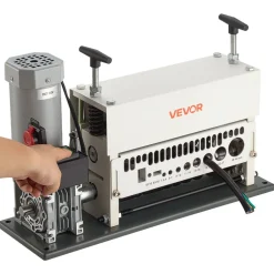 VEVOR Electric Wire Stripper Machine, 0.06-1.57 in, 11 Channel Automatic Copper Cable Stripper, Â 370W Wire Stripper Tool with Manual Hand Crank Mode, Emergency Stop Button, for Scrap Copper Recycling