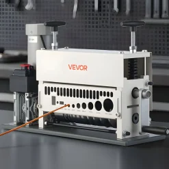 VEVOR Electric Wire Stripper Machine, 0.06-1.57 in, 11 Channel Automatic Copper Cable Stripper,  370W Wire Stripper Tool with Manual Hand Crank Mode, Emergency Stop Button, for Scrap Copper Recycling