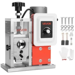 VEVOR Electric Wire Stripping Machine, 0.06-1.57 in, 400W Automatic Motorized Cable Stripper, 9.84 IPS (15 m/min) Wire Peeler with Blades, V-Shaped Rollers, Cooling Fan, for Scrap Copper Recycling