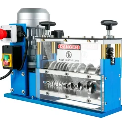 VEVOR Electric Wire Stripping Machine, 370W 0.06 inch -1.5 inch Automatic Motorized Cable Stripper with 75 ft/min Speed, 11 Channels 10 Blades Strip Machinery, Scrap Handling Tool for Recycling Copper
