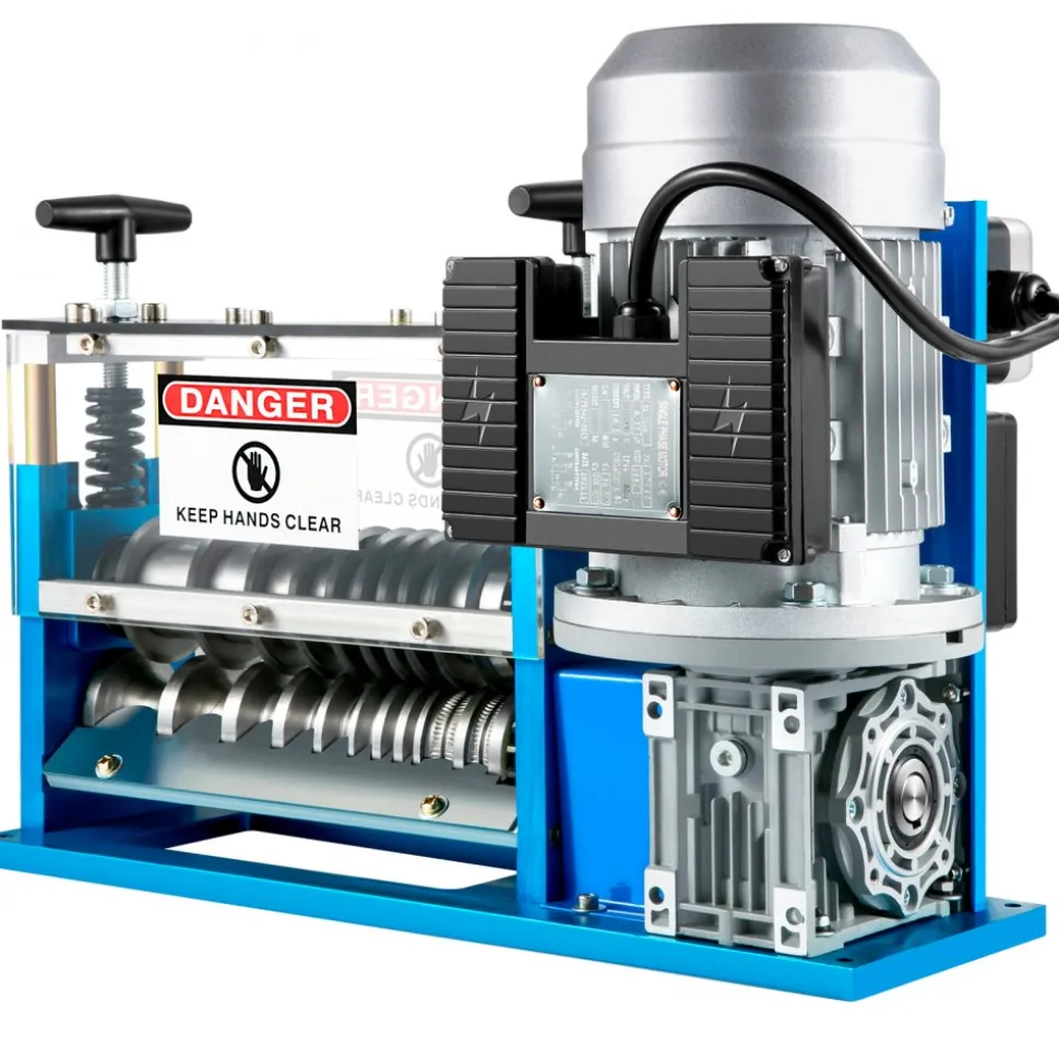 VEVOR Electric Wire Stripping Machine, 370W 0.06 inch -1.5 inch Automatic Motorized Cable Stripper with 75 ft/min Speed, 11 Channels 10 Blades Strip Machinery, Scrap Handling Tool for Recycling Copper