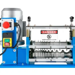 VEVOR Electric Wire Stripping Machine, 370W 0.06 inch -1.5 inch Automatic Motorized Cable Stripper with 75 ft/min Speed, 11 Channels 10 Blades Strip Machinery, Scrap Handling Tool for Recycling Copper