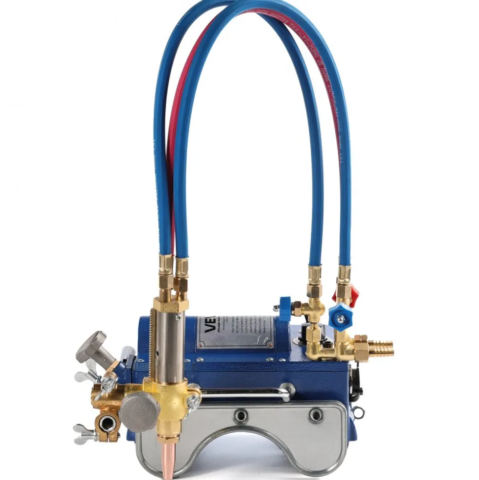 VEVOR Electromagnetic Gas Pipe Cutting Machine, 2"-30"/Min Automatic Pipe Beveler for 0.2"-4" Thick Tube, Features 3 Tips & Adjustable Angles, Torch Burner Beveler, Magnetic Gas Machine 110V CG2-11C