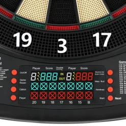 VEVOR Electronic Dart Board, 13.5" Target Dartboard with 43 Games & 200+ Variations for Up to 8 Players, 6 Dart Shafts with Flights & 50 Soft Tips, Color LCD Scoring Screen for Home Party Game Rooms
