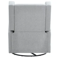 VEVOR Electronic Power Recliner and Swivel Glider, 250 lbs Weight Capacity Swivel Glider Recliner Chair with USB Port, Polyester Surface Swivel Rocker Recliner  for Living Room, Bedroom, Light Gray