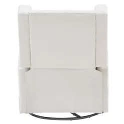 VEVOR Electronic Power Recliner and Swivel Glider, 250 lbs Weight Capacity Swivel Glider Recliner Chair with USB Port, Polyester Surface Swivel Rocker Recliner for Living Room, Bedroom, Off White