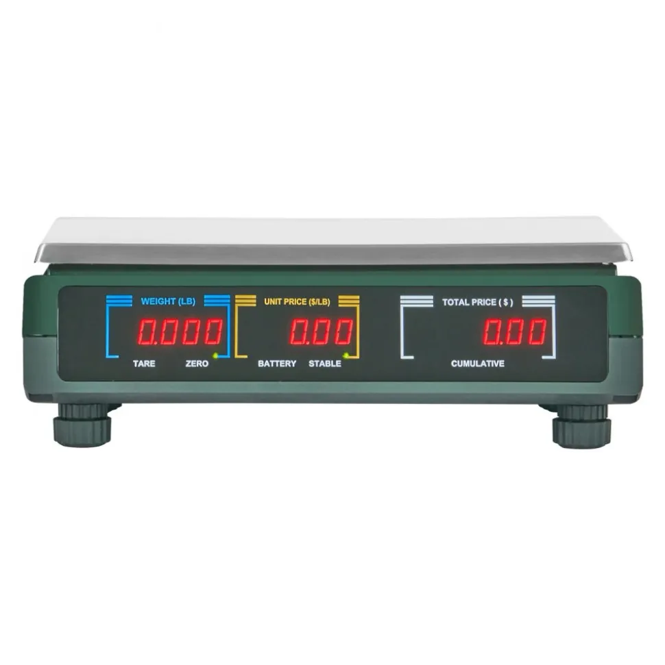VEVOR Electronic Price Computing Scale, 66 LB Digital Deli Weight Scales, LED Digital Commercial Food Fruit Meat Produce Counting Weight, for Retail Outlet Store, Kitchen, Restaurant Market, Farmer
