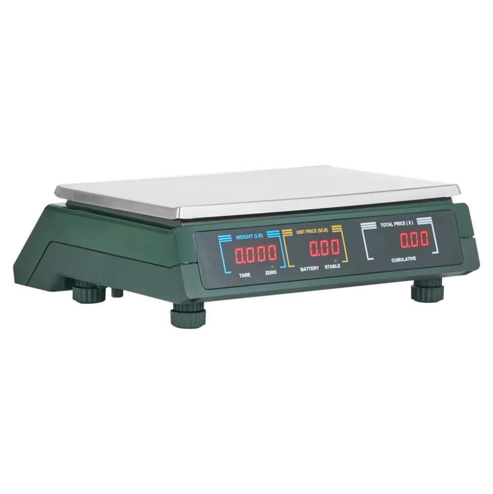 VEVOR Electronic Price Computing Scale, 66 LB Digital Deli Weight Scales, LED Digital Commercial Food Fruit Meat Produce Counting Weight, for Retail Outlet Store, Kitchen, Restaurant Market, Farmer
