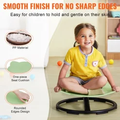 VEVOR Elephant Kids Swivel Chair, 220 LBS Capacity, 360° Spinning Chair, Autistic Kids Sensory Toy Chair with Non-Slip Metal Base, Toddler Sit and Spin Chair for Coordination Balance Focus Green