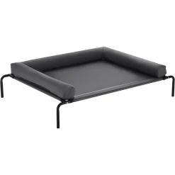 VEVOR Elevated Dog Bed for Large Dogs, Portable Raised Dog Cot with Washable Pillow, Indoor & Outdoor Pet Cooling Raised Hammock Bed with Steel Metal Frame and Breathable Teslin Mesh, XL, Gray