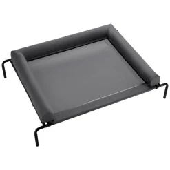 VEVOR Elevated Dog Bed for Large Dogs, Portable Raised Dog Cot with Washable Pillow, Indoor & Outdoor Pet Cooling Raised Hammock Bed with Steel Metal Frame and Breathable Teslin Mesh, XL, Gray