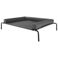 VEVOR Elevated Dog Bed for Large Dogs, Portable Raised Dog Cot with Washable Pillow, Indoor & Outdoor Pet Cooling Raised Hammock Bed with Steel Metal Frame and Breathable Teslin Mesh, XL, Gray