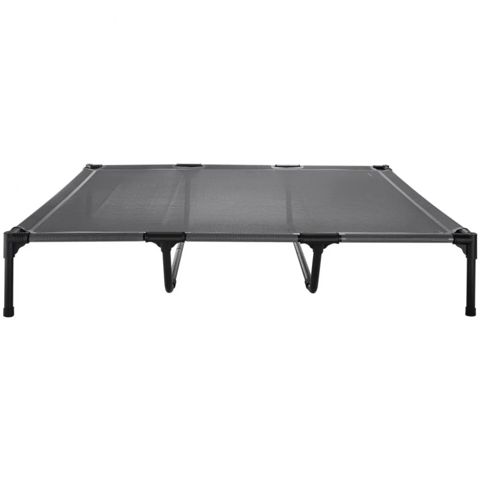 VEVOR Elevated Dog Bed for Large Dogs, Portable Raised Dog Cot with Aluminum Tube Metal Frame and Breathable Textilene Mesh, Indoor & Outdoor Pet Cooling Raised Hammock Bed, XL, Gray