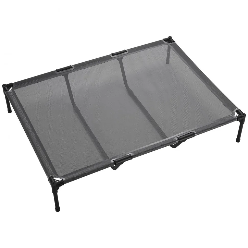 VEVOR Elevated Dog Bed for Large Dogs, Portable Raised Dog Cot with Aluminum Tube Metal Frame and Breathable Textilene Mesh, Indoor & Outdoor Pet Cooling Raised Hammock Bed, XL, Gray