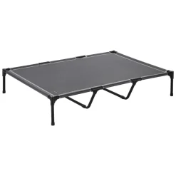 VEVOR Elevated Dog Bed for Large Dogs, Portable Raised Dog Cot with Aluminum Tube Metal Frame and Breathable Textilene Mesh, Indoor & Outdoor Pet Cooling Raised Hammock Bed, XL, Gray