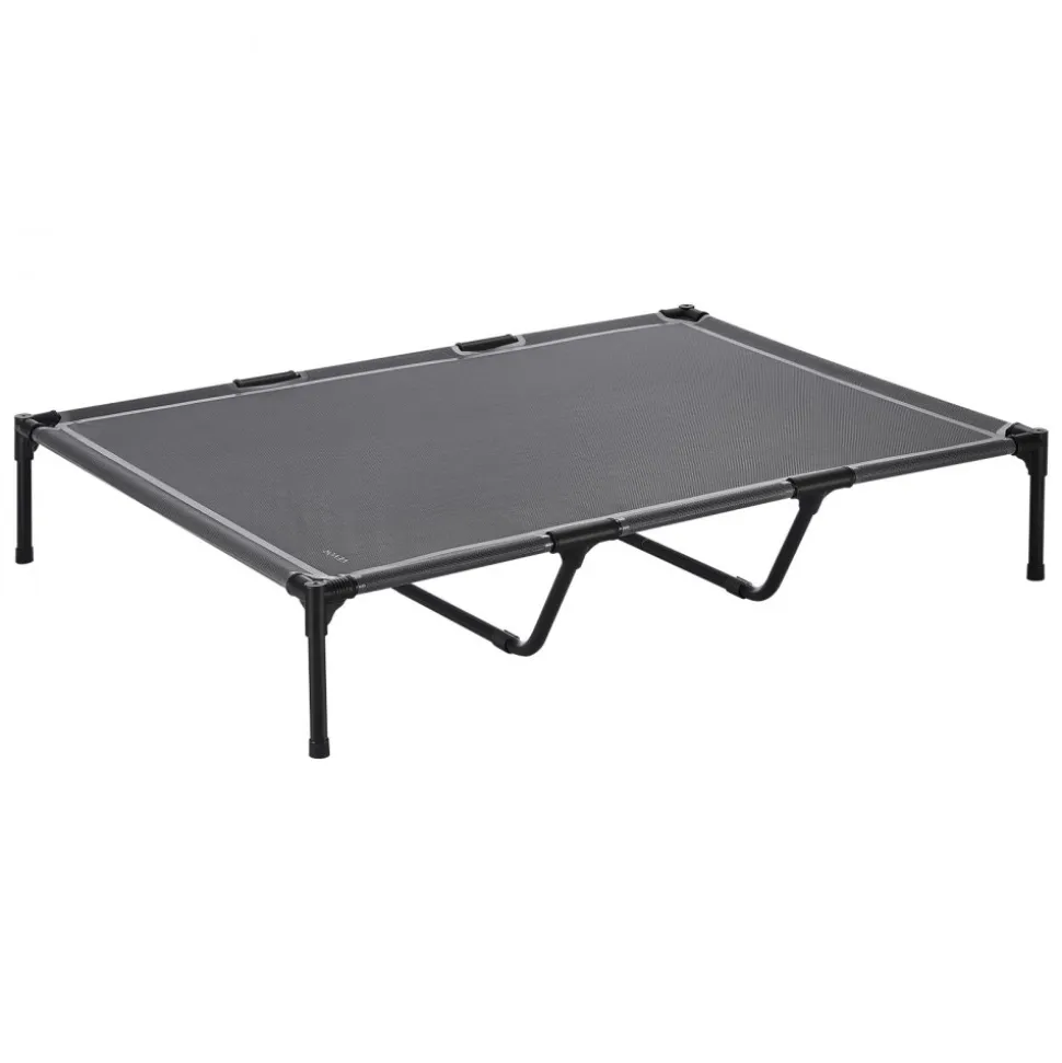 VEVOR Elevated Dog Bed for Large Dogs, Portable Raised Dog Cot with Aluminum Tube Metal Frame and Breathable Textilene Mesh, Indoor & Outdoor Pet Cooling Raised Hammock Bed, XL, Gray