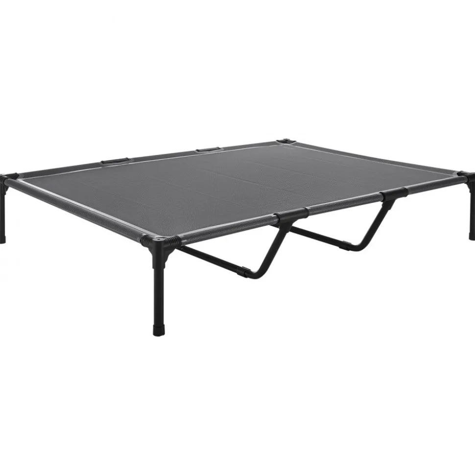 VEVOR Elevated Dog Bed for Large Dogs, Portable Raised Dog Cot with Aluminum Tube Metal Frame and Breathable Textilene Mesh, Indoor & Outdoor Pet Cooling Raised Hammock Bed, XL, Gray