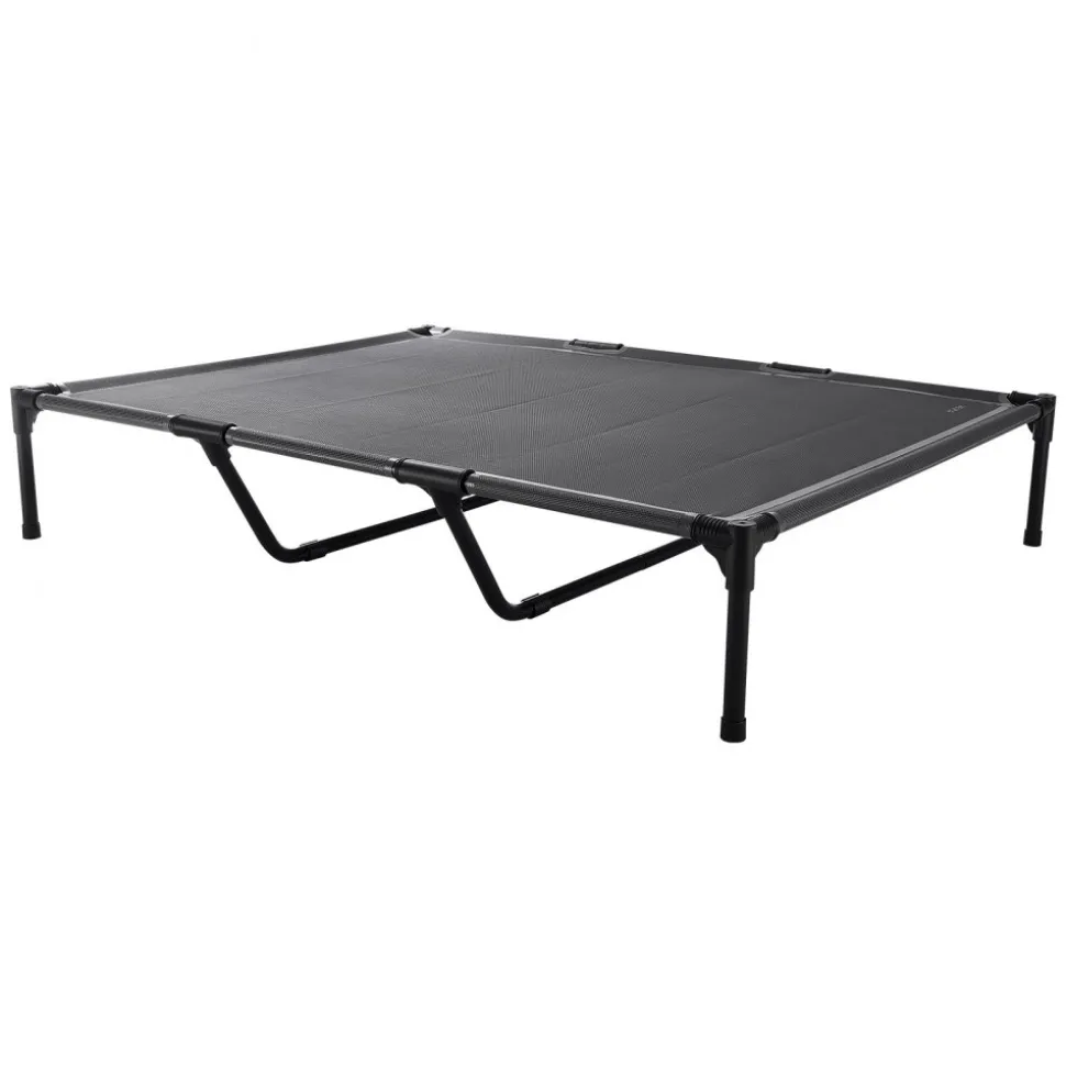 VEVOR Elevated Dog Bed for Large Dogs, Portable Raised Dog Cot with Aluminum Tube Metal Frame and Breathable Textilene Mesh, Indoor & Outdoor Pet Cooling Raised Hammock Bed, XL, Gray
