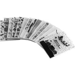 VEVOR Embossing Folders, 15 Pieces, 4.13 x 5.83 in, Background Embossed Plates for VEVOR Die Cutting and Embossing Machine, PP Plastic Embossed Stencil Template for Scrapbooking and Card Making