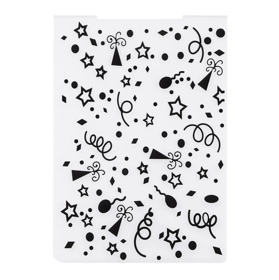 VEVOR Embossing Folders, 15 Pieces, 4.13 x 5.83 in, Background Embossed Plates for VEVOR Die Cutting and Embossing Machine, PP Plastic Embossed Stencil Template for Scrapbooking and Card Making