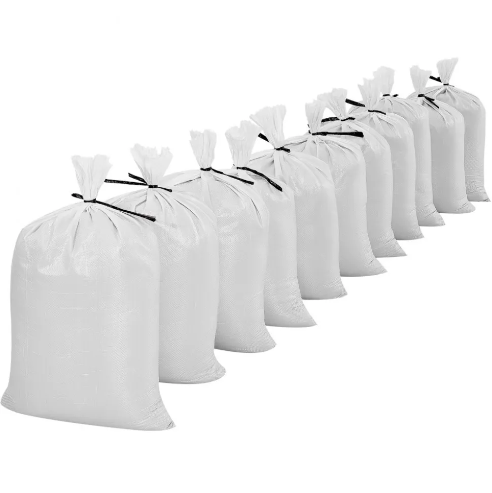 VEVOR Empty Sandbags, 1000 Packs 16 x 26 in, Heavy Duty Sand Bags Sacks with Ties, 50lb Capacity Woven Polypropylene Sandbags, Tear-Resistant & UV-Resistant Sand Bags for Flood Protection Barrier