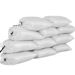 VEVOR Empty Sandbags, 100 Packs 16 x 26 in, Heavy Duty Sand Bags Sacks with Ties, 50lb Capacity Woven Polypropylene Sandbags, Tear-Resistant & UV-Resistant Sand Bags for Flood Protection Barrier