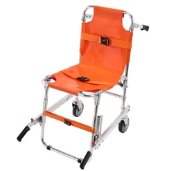 VEVOR EMS Stair Chair, 350 lbs Load Capacity, Foldable Aluminum Emergency Stair Climbing Wheelchair with 2 Wheels, Portable Stair Lift Chair Ambulance Firefighter Evacuation Use for Elderly, Disabled