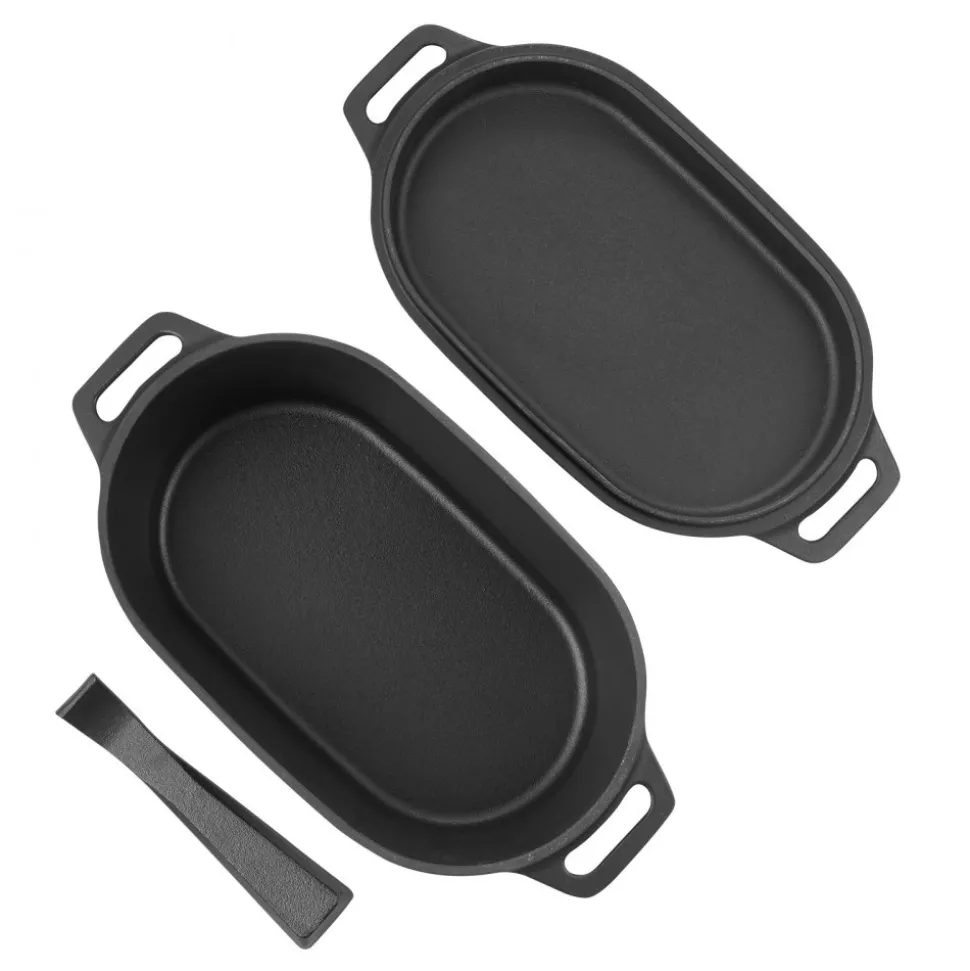 VEVOR Enameled Cast Iron Dutch Oven, 3.5 Quart Pot with Lid and Dual Handles, Heavy-Duty Durable Cookware Pan, Oven Induction Compatible up to 500℉, for Braising, Stews, Roasting, Bread Baking, Black