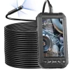 VEVOR Endoscope Camera with Light, Dual Lens Borescope with 49.2FT Semi-Rigid Cable, 4.3" Screen 1080P Inspection Camera, 8 + 1 LED Lights, 4X Zoom, IP67 Waterproof Snake Camera for Auto, Plumbing