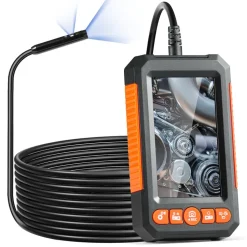 VEVOR Endoscope Camera with Light, Dual Lens Industrial Borescope, 4.3
