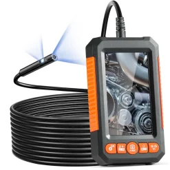 VEVOR Endoscope Camera with Light, Dual Lens Industrial Borescope, 4.3