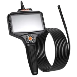VEVOR Endoscope with Light, 360° View Coverage Industrial Borescope Inspection Camera with Rotating Probe, 1080P HD Rigid Snake Scope Cam for Wall Automotive Engine Inspect-16.4FT