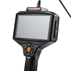 VEVOR Endoscope with Light, 360° View Coverage Industrial Borescope Inspection Camera with Rotating Probe, 1080P HD Rigid Snake Scope Cam for Wall Automotive Engine Inspect-16.4FT