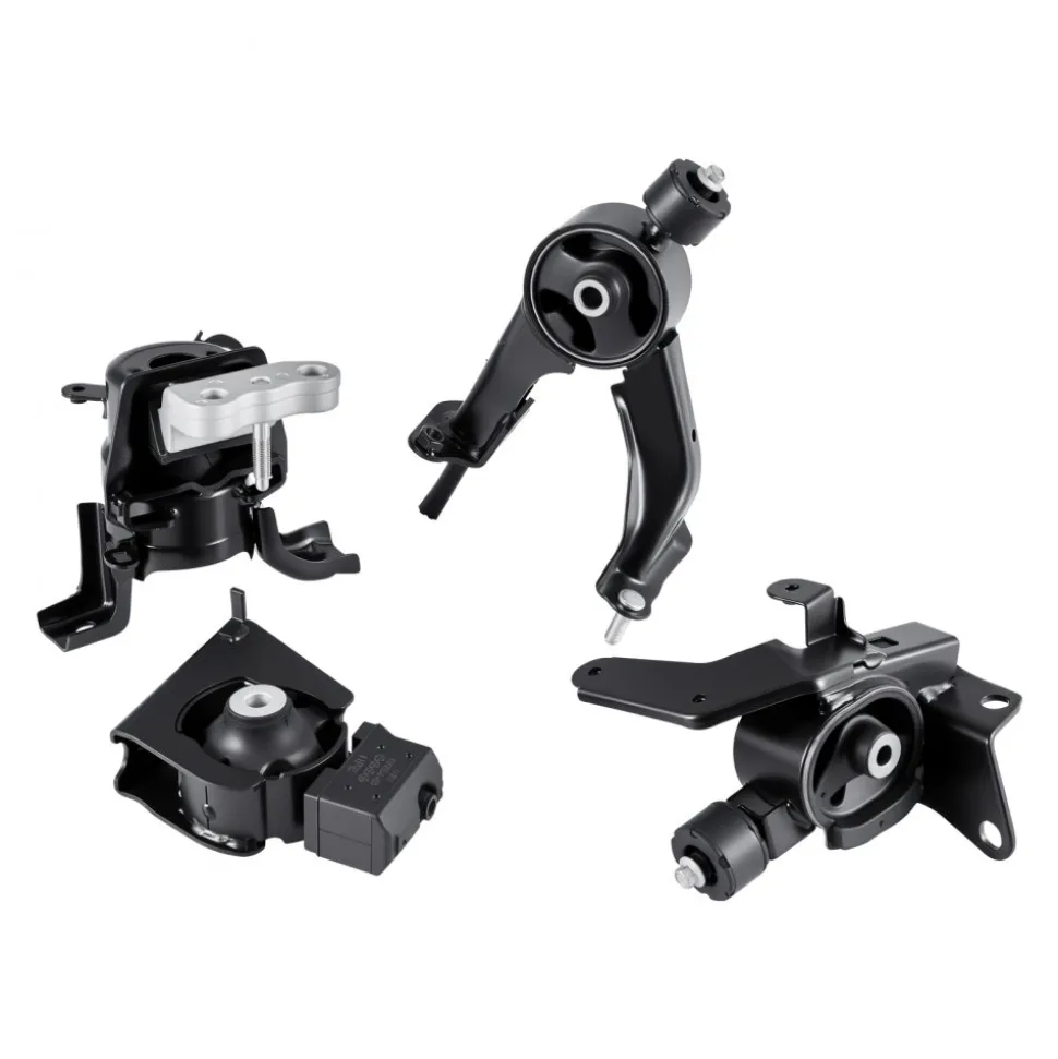 VEVOR Engine and Transmission Motor Mount Kit Replacement, Set of 4, Compatible with 2009–2013 Toyota Corolla 1.8L L4, Replace OE# A62015, A62039, A62027, A62023, Secure Support