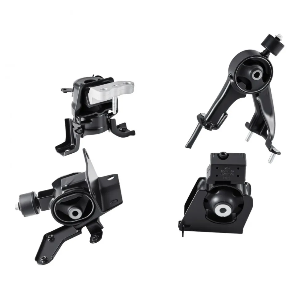 VEVOR Engine and Transmission Motor Mount Kit Replacement, Set of 4, Compatible with 2009–2013 Toyota Corolla 1.8L L4, Replace OE# A62015, A62039, A62027, A62023, Secure Support