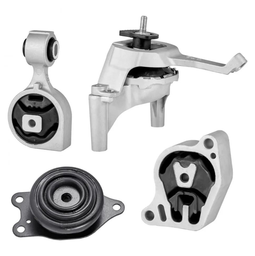 VEVOR Engine and Transmission Motor Mount Kit Replacement, Set of 4, Compatible with 2003–2008 Toyota Corolla 1.8L L4, Replace OE# A4220, A4219, A4218, A4221, Secure Support