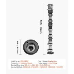 VEVOR Engine Camshaft, 5184380AF 05184380AH 5184380AD 5184380AE 5184380AG Cam Replacement, for 2011-2015 Jeep Grand Cherokee, 2011-2014 Dodge Avenger, 2013-2018 Ram 1500, 3.6L